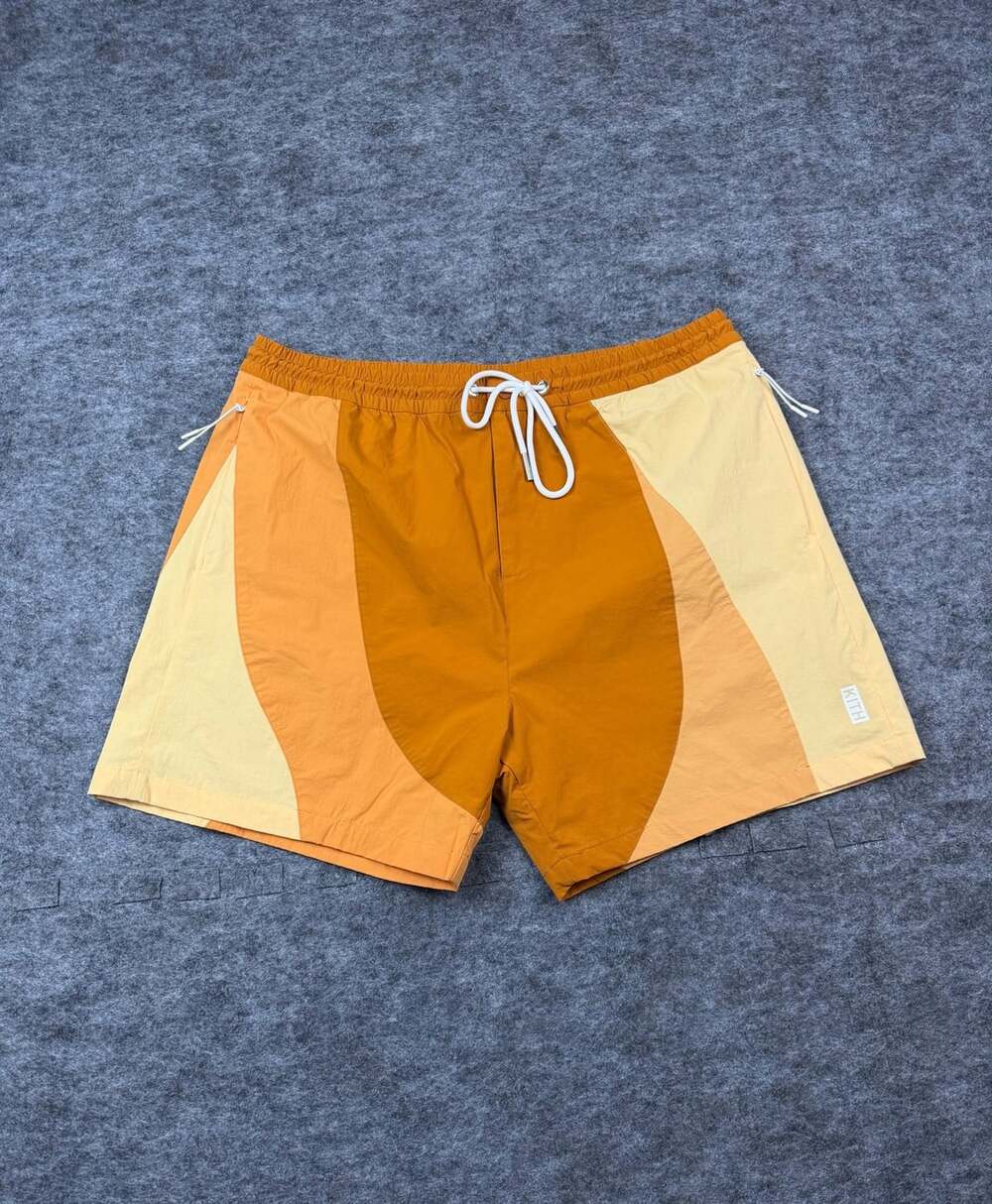 Kith Madison Shorts IV Bergamot Orange Size XL